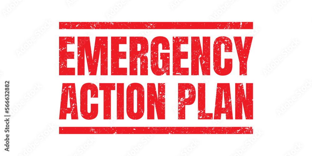 emergency Action Plan. Red Rubber Stamp. vector graphic emergency Action Plan. Red Rubber Stamp. vector graphic