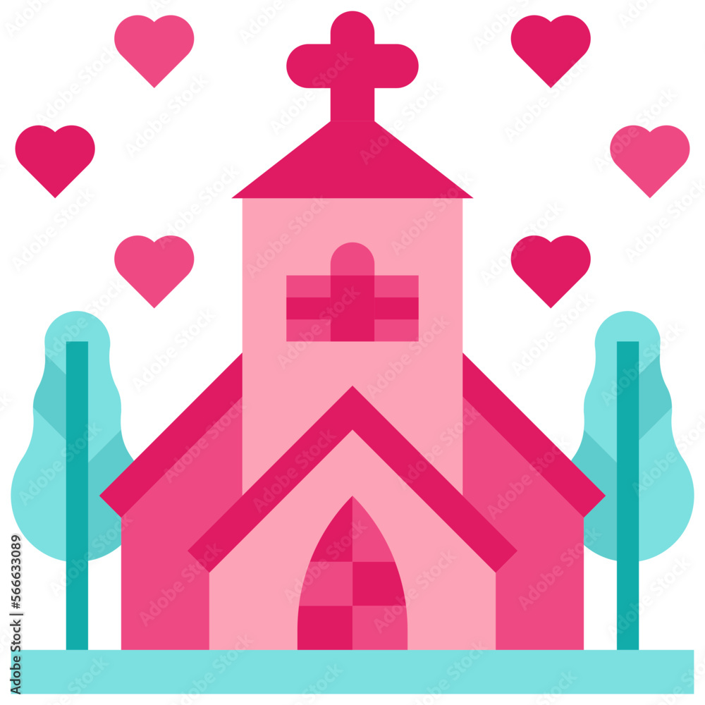 church flat icon