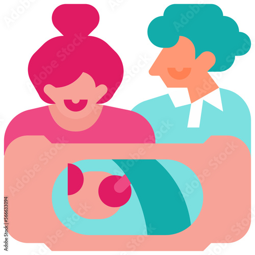 childbirth flat icon
