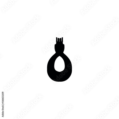 Gallows icon. Simple style stop bad habits poster background symbol. Gallows brand logo design element. Gallows t-shirt printing. Vector for sticker.