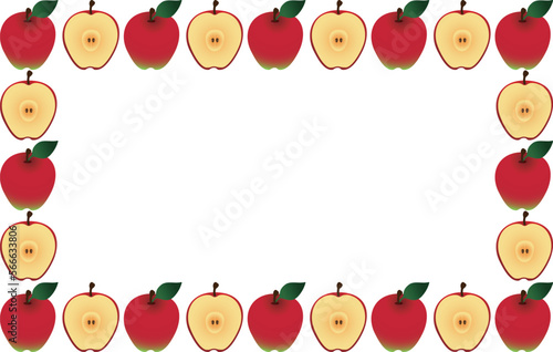 りんごを配置した背景・フレーム