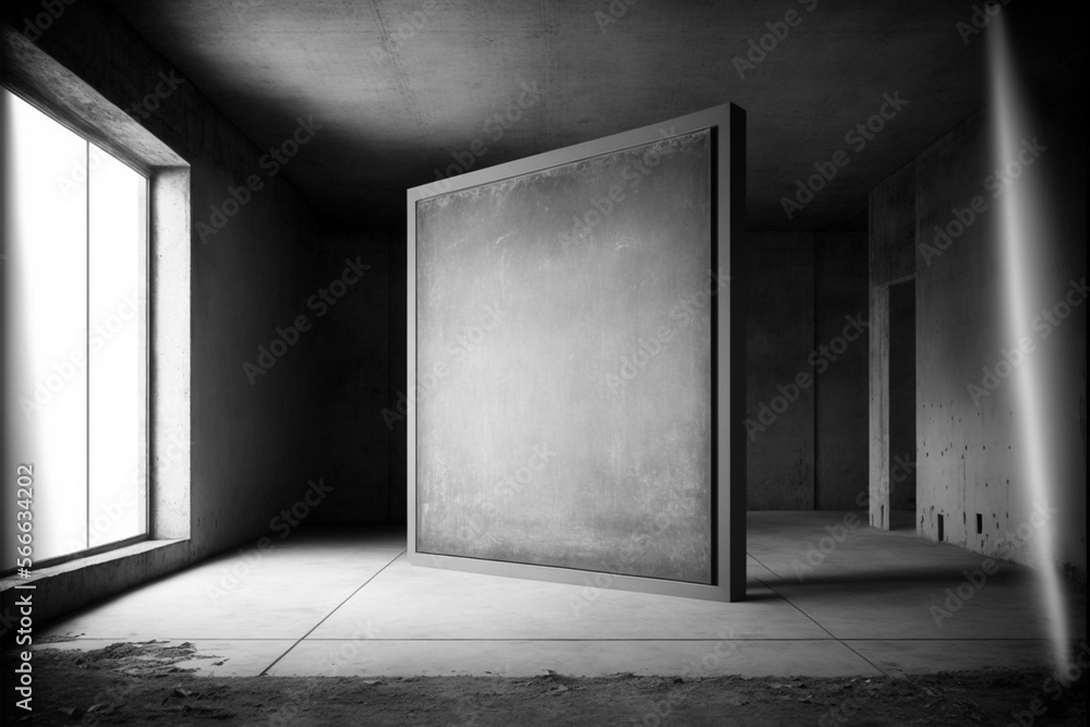 grunge studio showroom with big concrete screen grunge studio showroom with big concrete screen