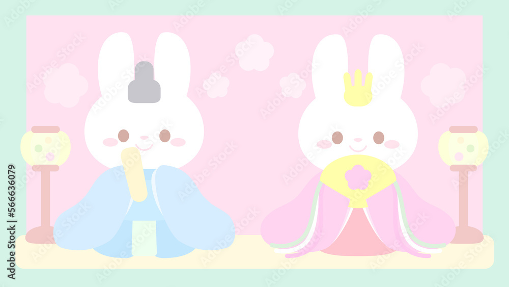 かわいいうさぎのおひなさま★ かわいいうさぎのおひなさま★
