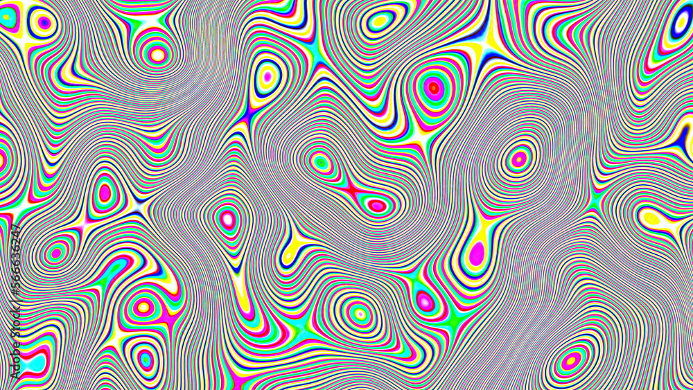 Fototapeta premium 3d illustration colordul water pattern, texture. abstract chaotic pop art water surface pattern. great for summer background