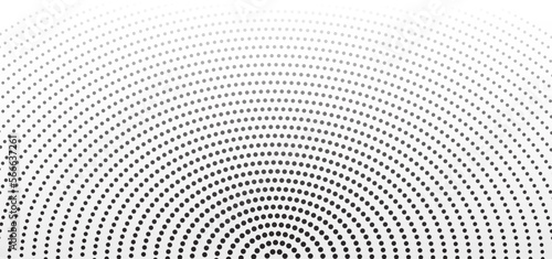 Abstract halftone dots background with circular style