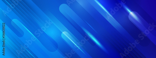 abstract technology shiny lines mesh blue banner background