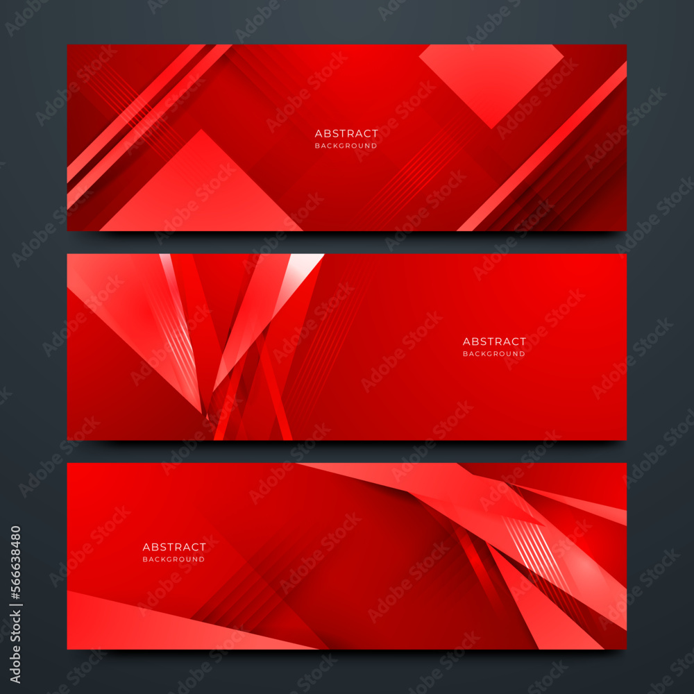 red modern abstract banner background design