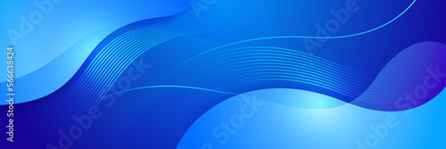 Modern blue abstract banner background