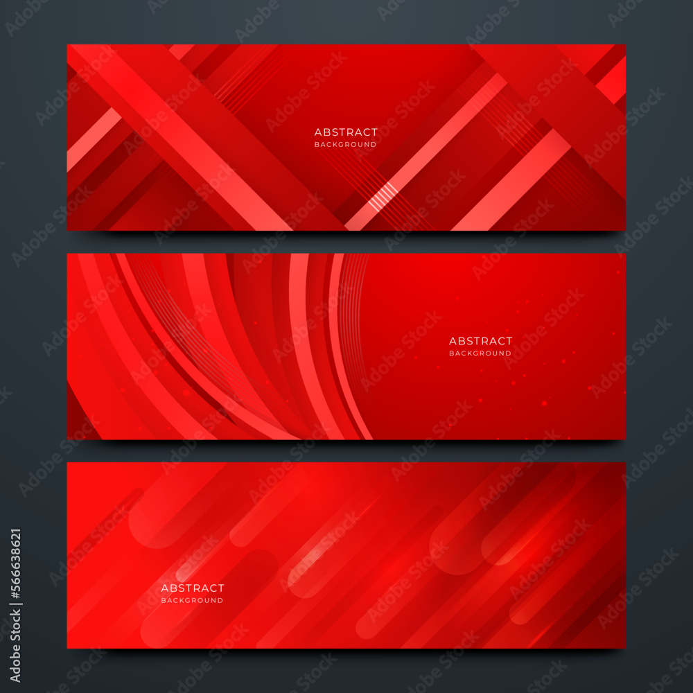 red abstract banner background