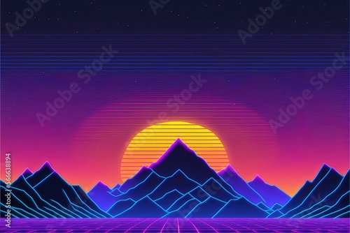 Purple Synthwave Wallpaper