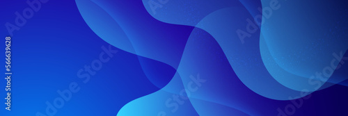 Modern blue abstract banner background