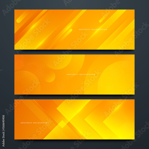 Bright colorful yellow background banner with shiny glowing line pattern texture