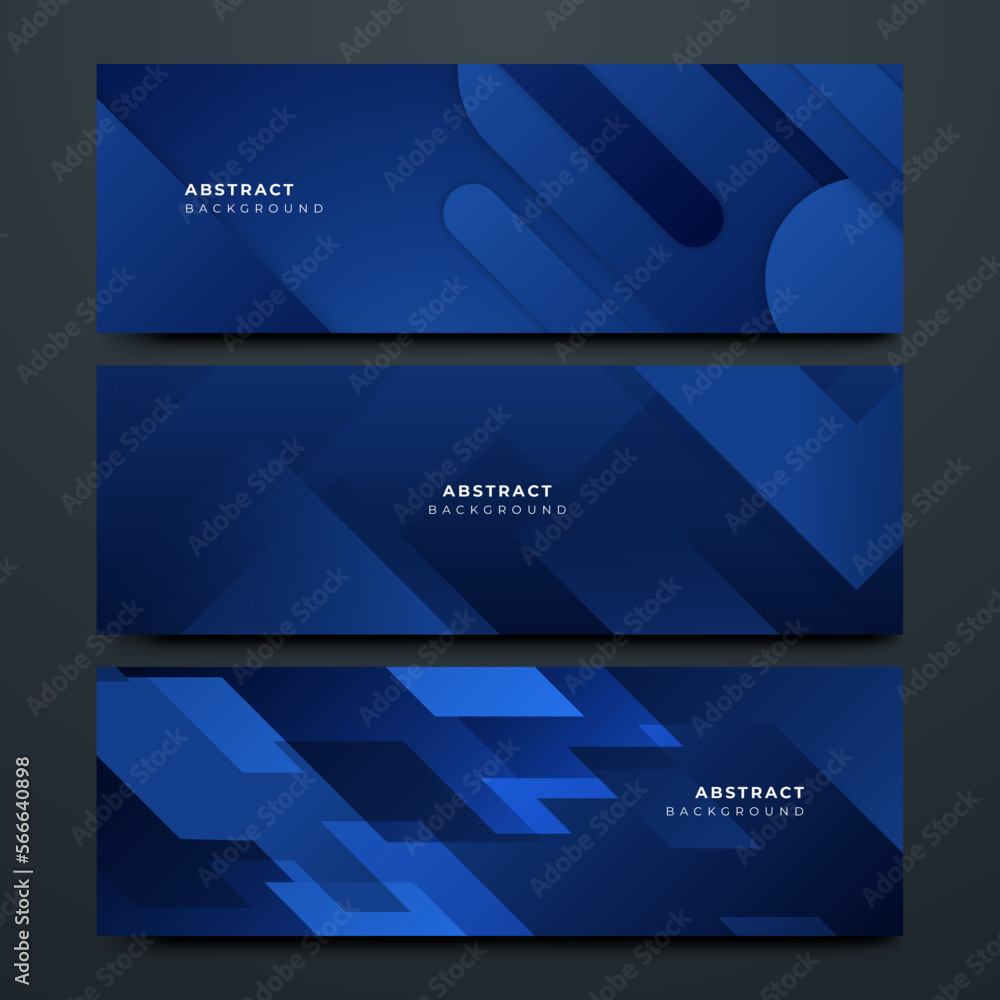 Modern blue background banner. Vector abstract graphic design Banner Pattern background template.
