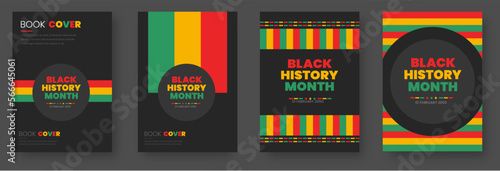 black history month book cover, card, Leaflet presentation, templates, layout in A4 size. black history month portrait background. black history month 2023 book cover or banner design template. 