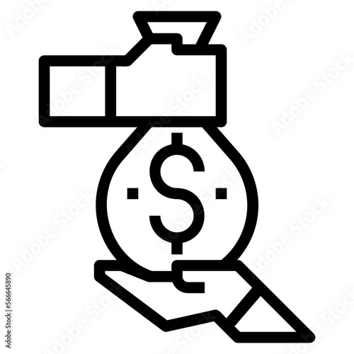 earnings outline icon