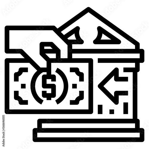 withdraw outline icon
