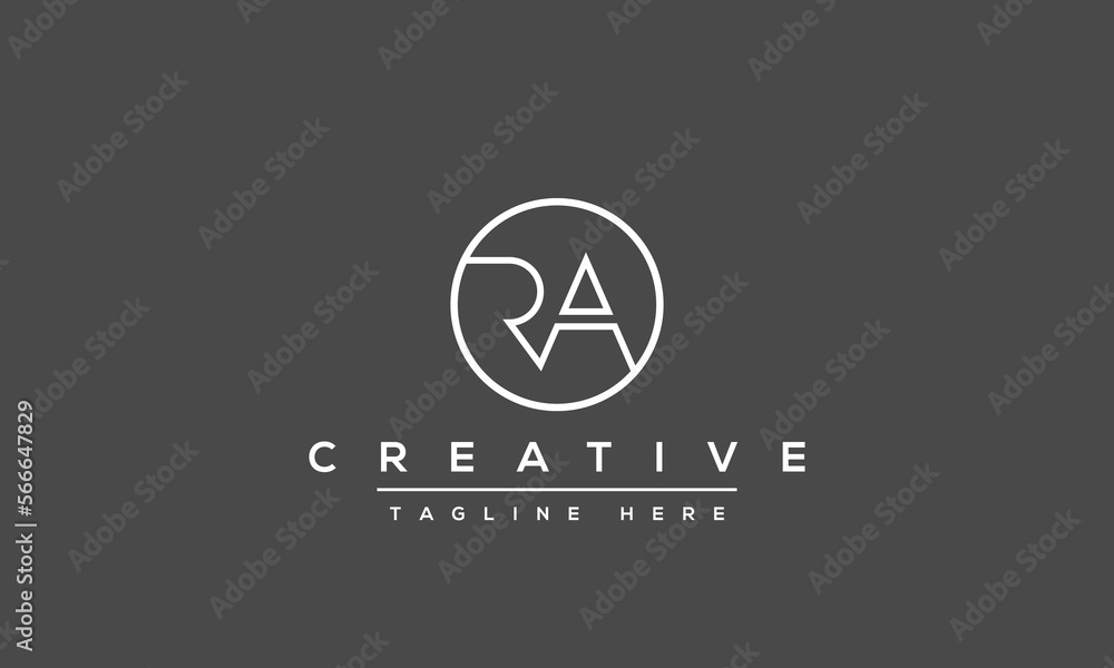 RA Alphabet letter icon logo, RA arrow monogram illustration symbol. RA Alphabet letter icon logo, RA arrow monogram illustration symbol.