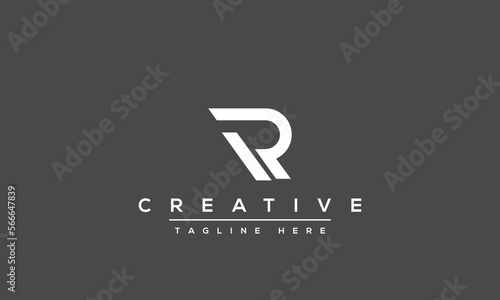 RI Alphabet letter icon logo, RI R I arrow monogram illustration symbol.