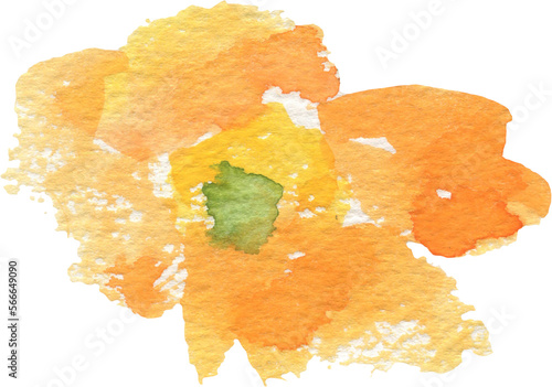 abstract watercolor bright flowers