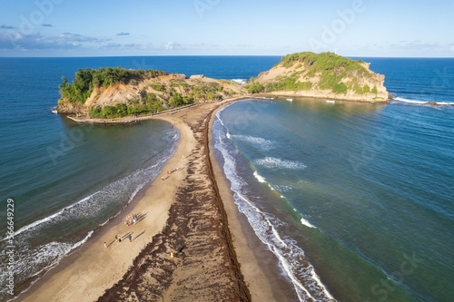 Le tombolo de Sainte-Marie est une curiosité de la Martinique. Il s'agit d'une barrière de sable se formant de façon saisonnière et reliant l'îlet Sainte-Marie et la terre ferme.