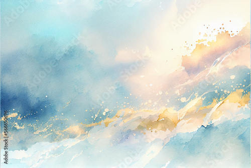 Abstract watercolor painting background in pastel colors. AI
