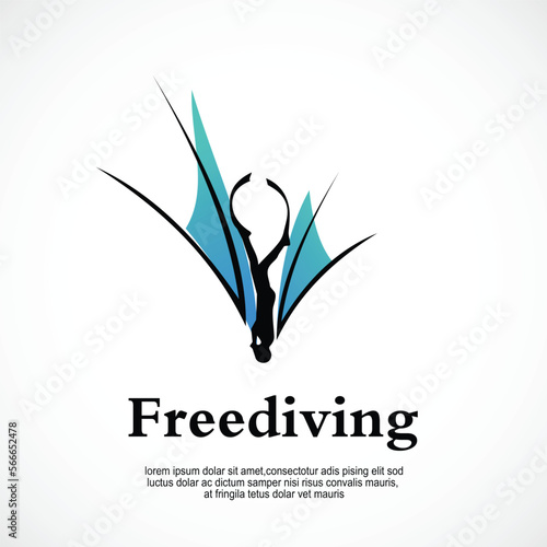 freediving club logo design idea