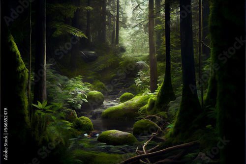 Dense vegetation in the hea...
