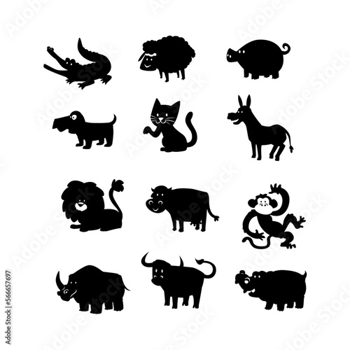 animal set vector logo design