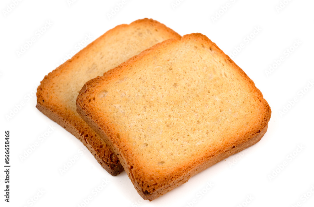 bread on a white background