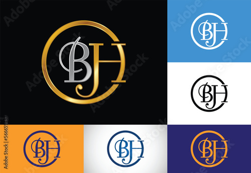 Initial Letter B H Logo Design Vector. Graphic Alphabet Symbol For Corporate Business Identity