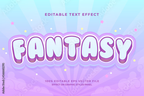 decorative fantasy editable text effect vector design