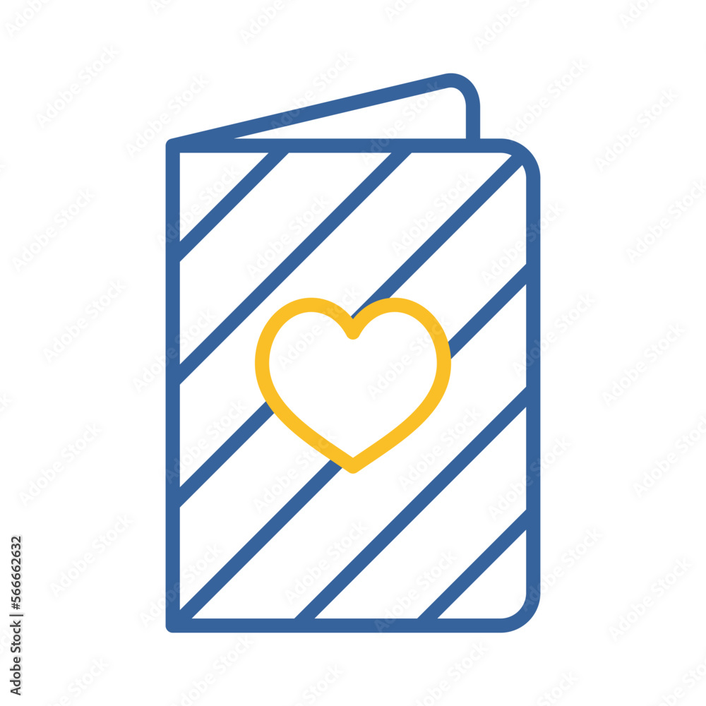 Greeting card with heart vector icon Greeting card with heart vector icon
