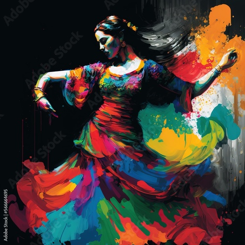 Mujer Bailando Flamenco - Generative AI