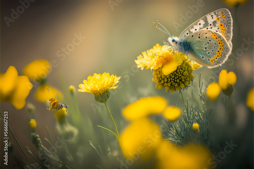 Close-up of a Butterfly on a flower in a beautiful nature © Andrej