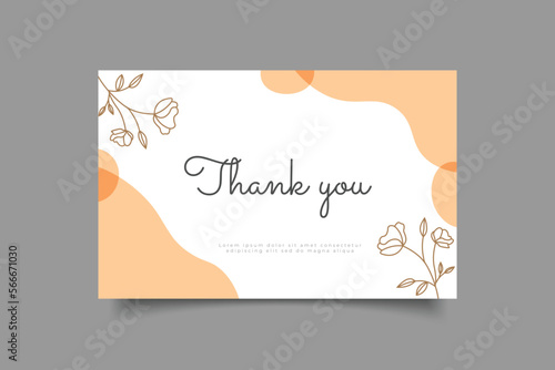 thank you card template design