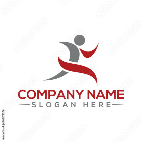 Fitness logo design with vector file.