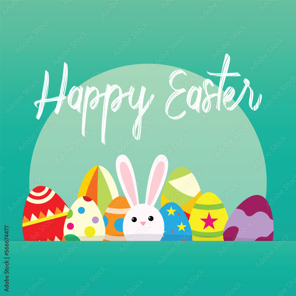 The Illustration of Happy Easter The Illustration of Happy Easter