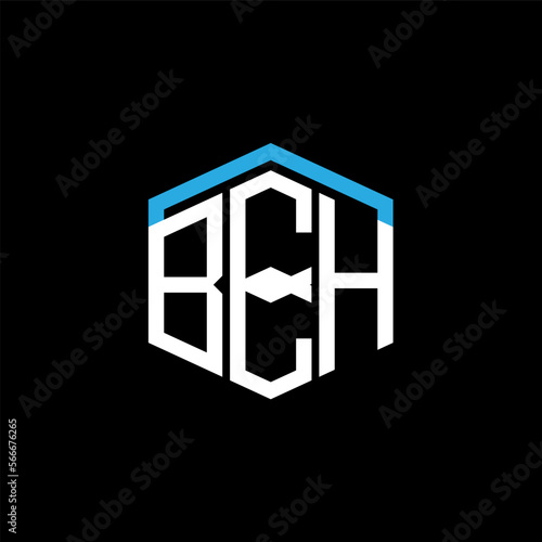 BEH letter logo abstract creative design. BEH unique design	