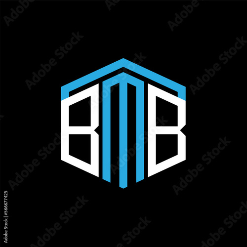 BMB letter logo abstract creative design. BMB unique design	 photo
