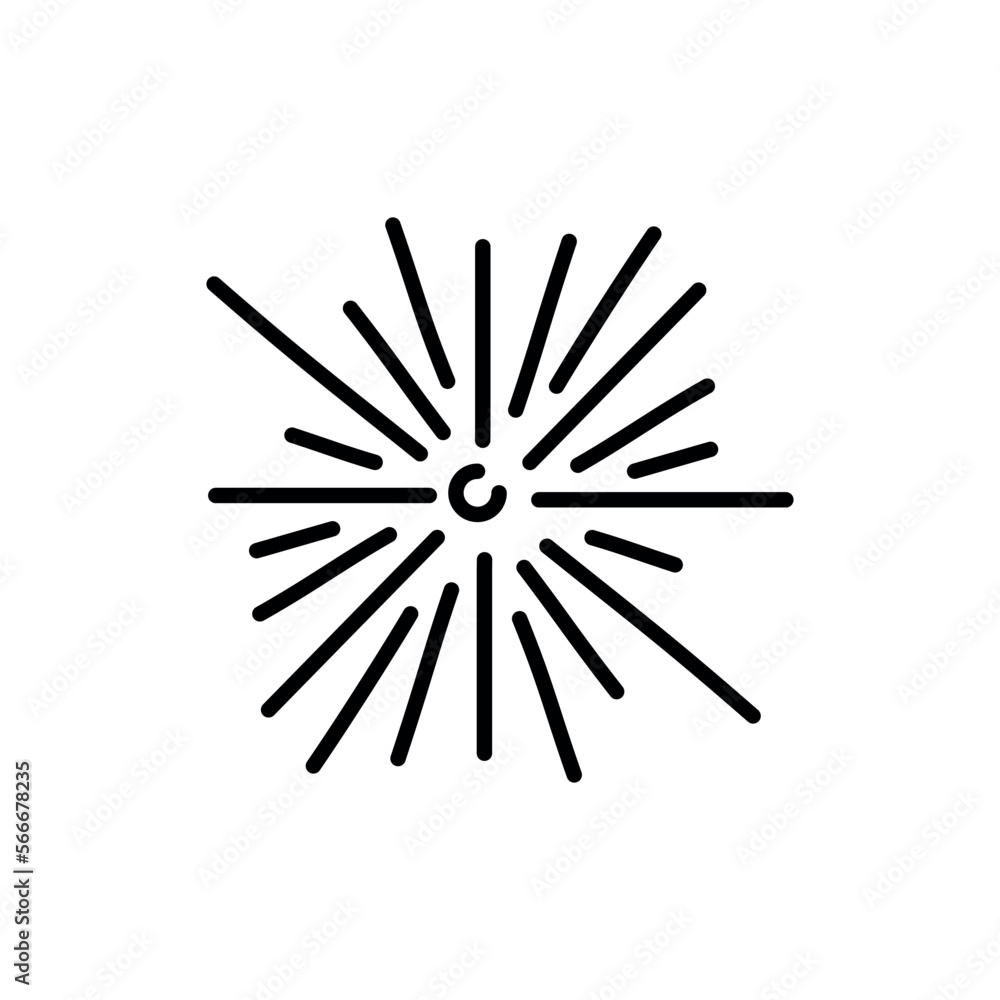 Flare black line icon. Natural element. Flare black line icon. Natural element.