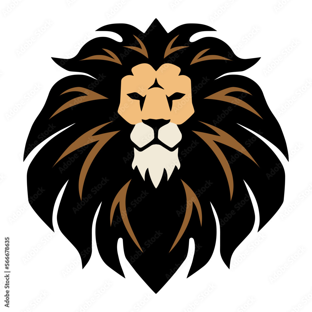 Lion Head Logo Vector Mascot Design Template Lion Head Logo Vector Mascot Design Template