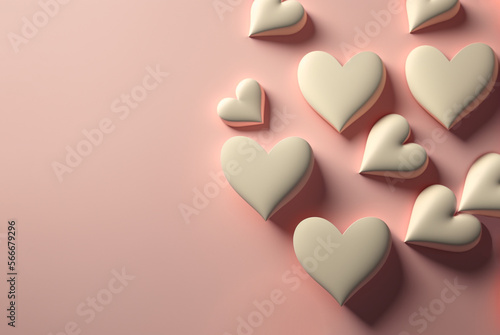 Generative ai origami paper heart valentine day greetings card