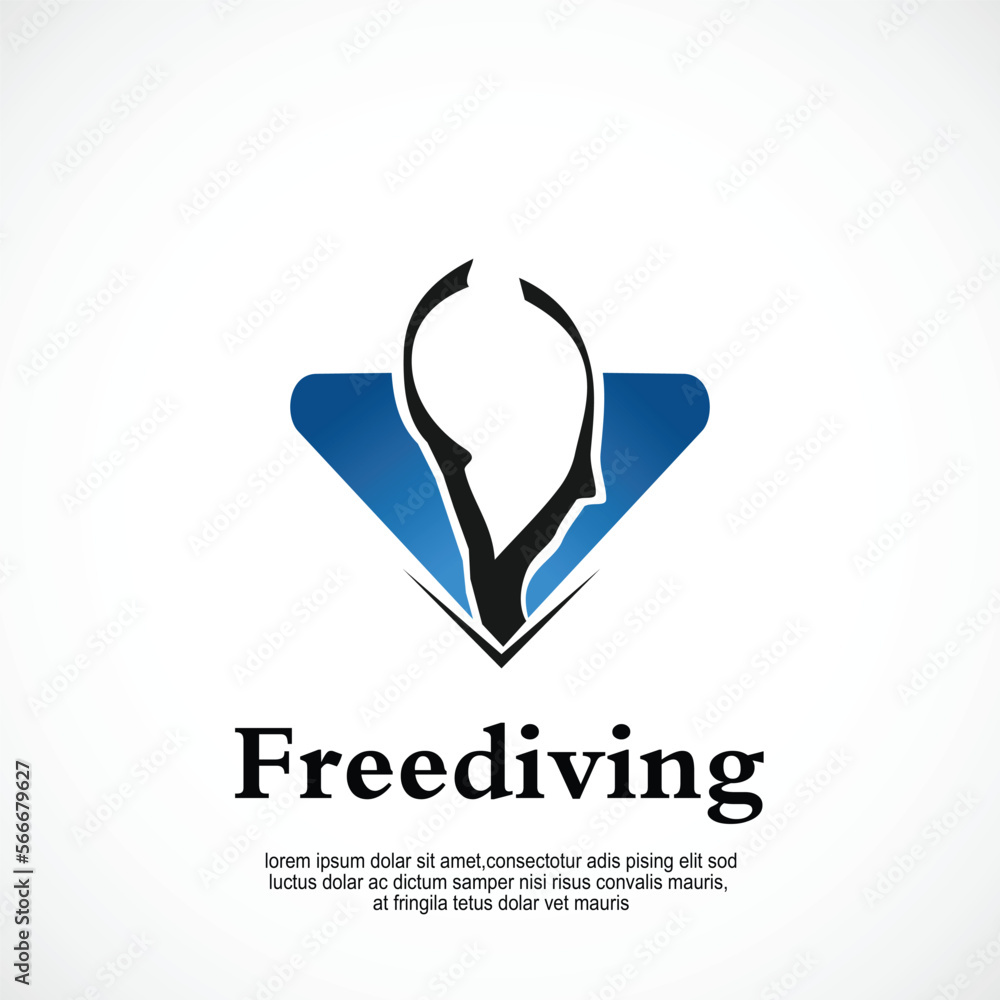 freediving club logo design concept idea freediving club logo design concept idea
