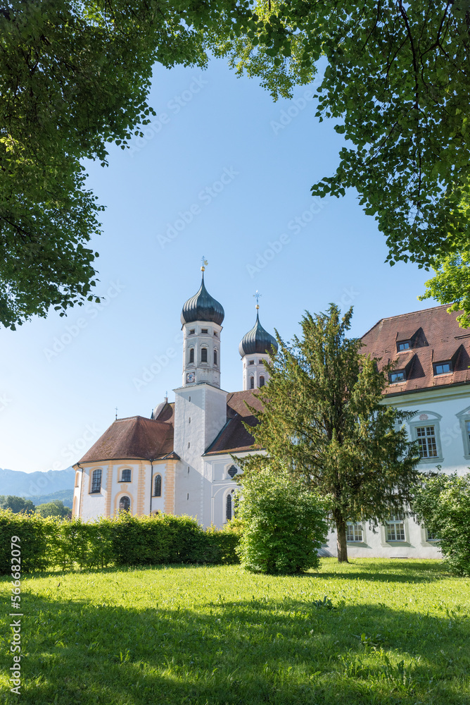 view to Benediktbeuern cloister, salesians educational institution bavaria