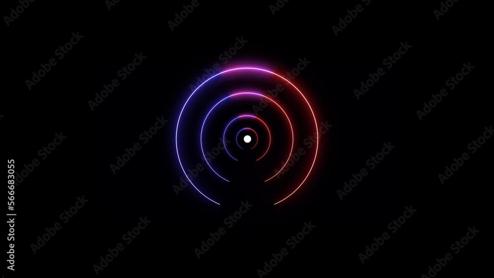 digital glowing neon circle blue and red color spiral tunnel loop motion video animation digital glowing neon circle blue and red color spiral tunnel loop motion video animation