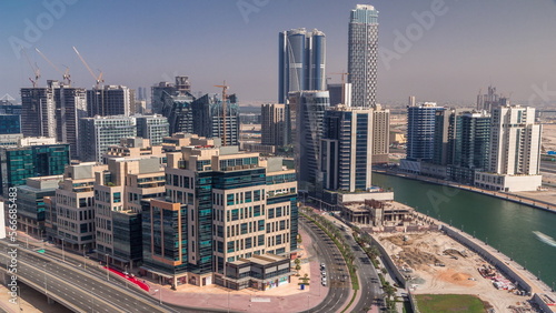 Bay Square district with mixed use and low rise complex office buildings located in Business Bay in Dubai