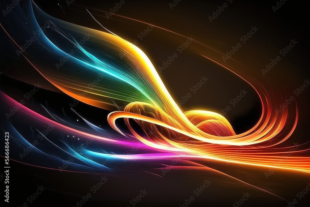 Fototapeta premium Colorful abstract backgrounds with color line bars and depth
