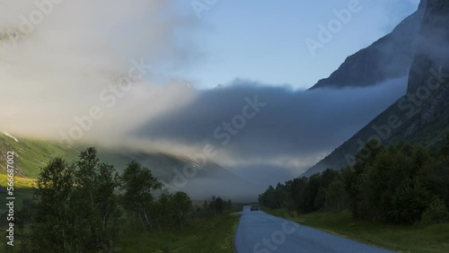 fog in the mountains photo