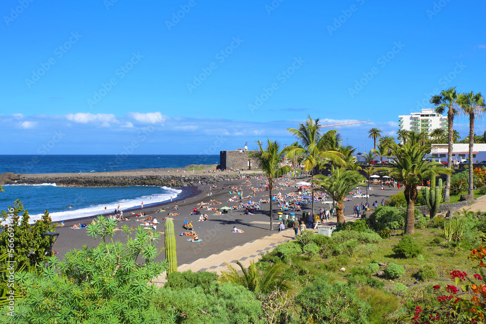 Obraz premium Playa Jardín, Puerto de la Cruz, Tenerife