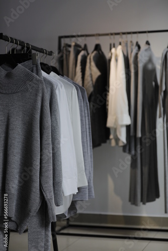 clothes on hangers
